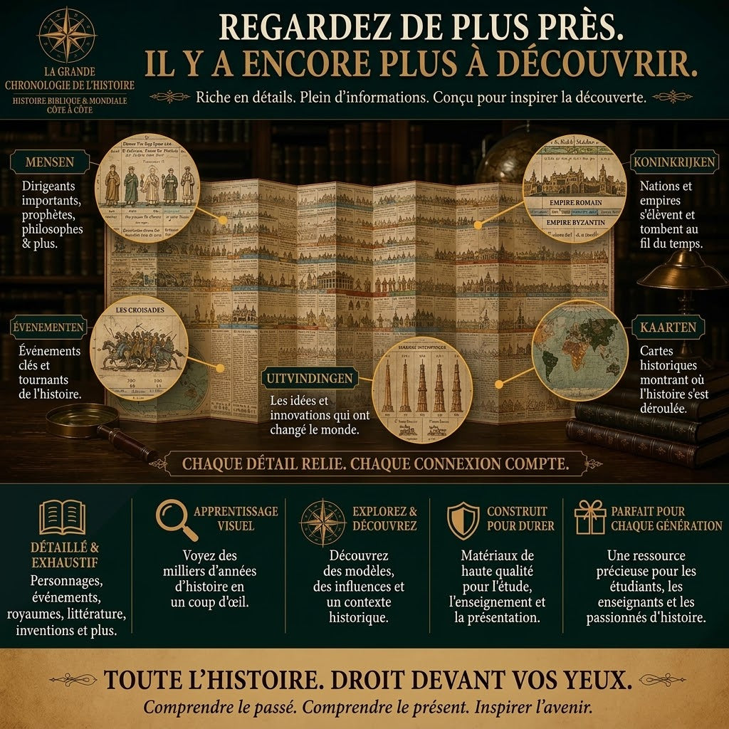 Carte chronologique historique dépliable