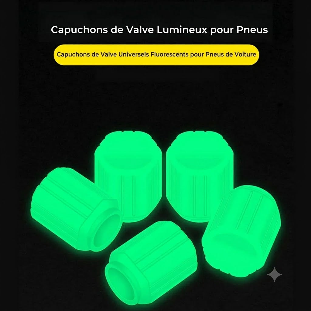 Bouchons de valve lumineux pour voiture et vélo