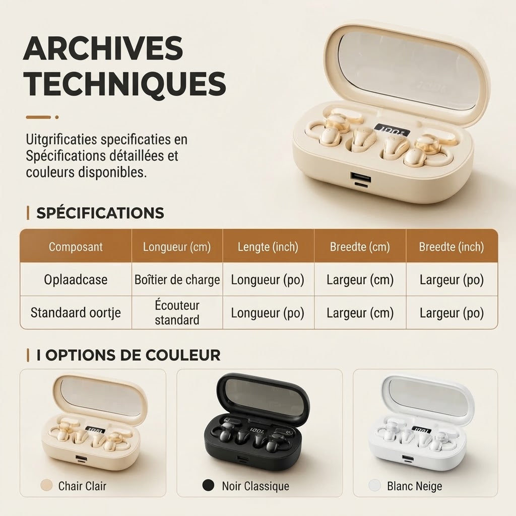 Écouteurs Bluetooth légers avec clips d’oreille pour le sport
