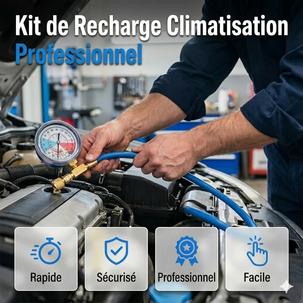 Flexible de recharge de climatisation R134a avec manomètre