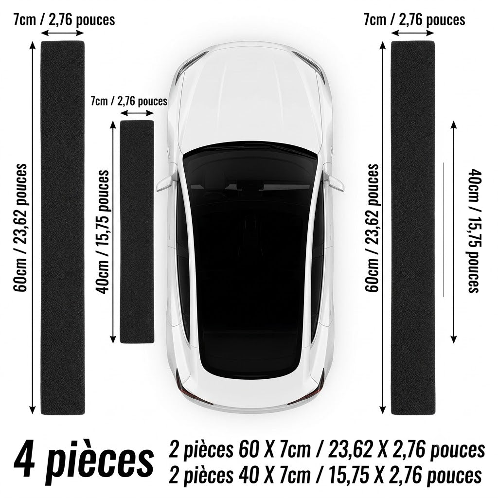 Lot de 4 protections de seuil de porte pour voiture