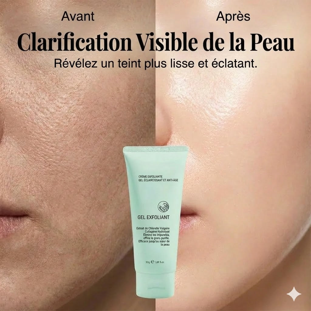 Gel exfoliant illuminateur aux extraits de plantes