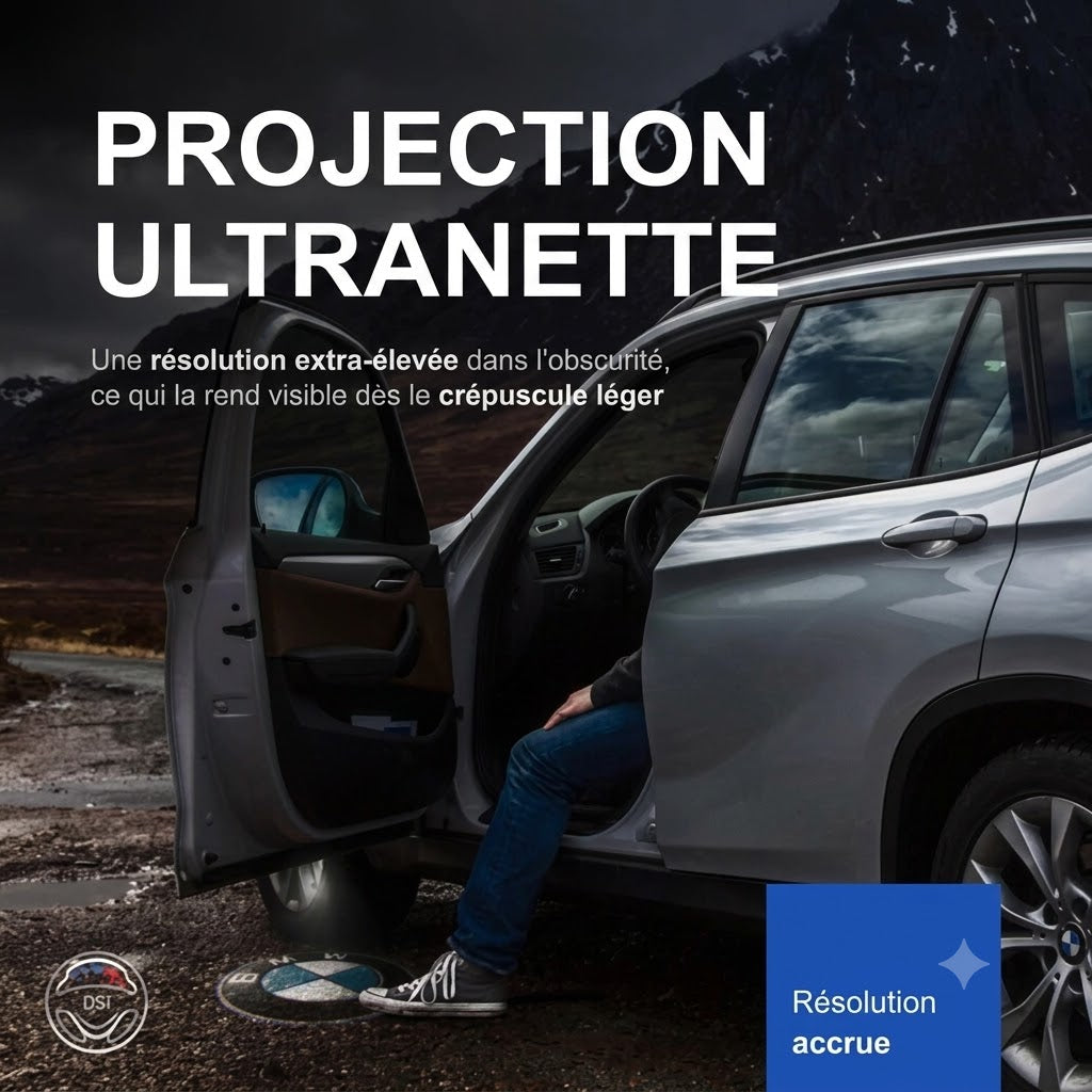 Projecteur de logo pour voiture – Illuminez votre entrée avec un logo élégant