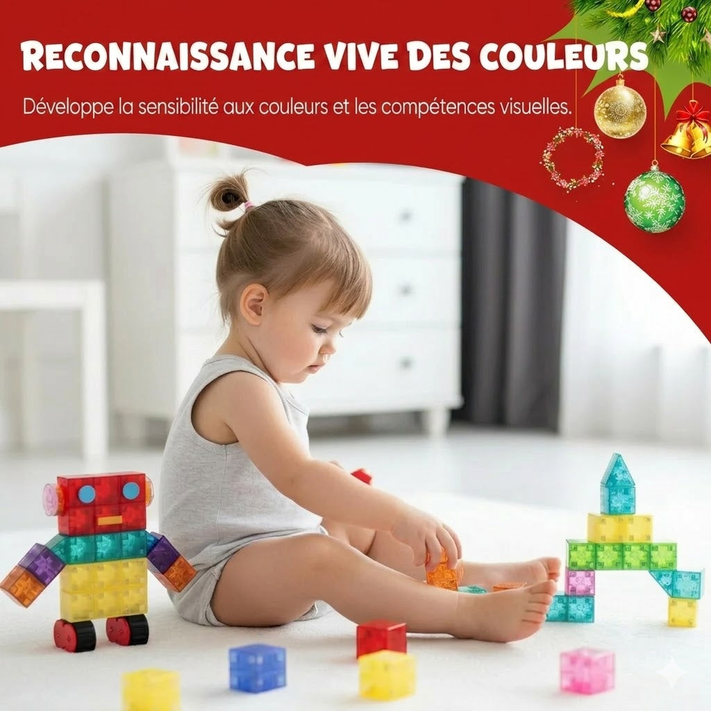 Blocs de construction magnétiques pour enfants | Aimants 6 faces