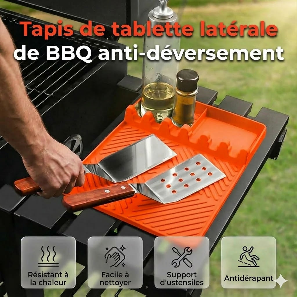 Tapis de cuisson en silicone de haute qualité pour tablette latérale – protège contre la graisse et les éclaboussures