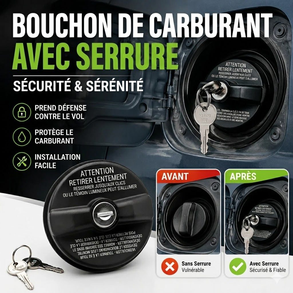 Bouchon de réservoir verrouillable avec clé