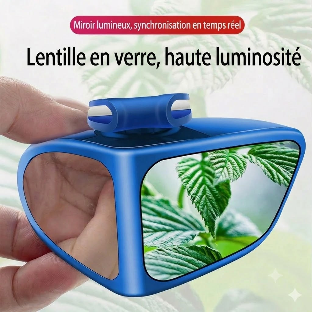 Rétroviseur double lentille avec vue d'angle mort réglable à 360°
