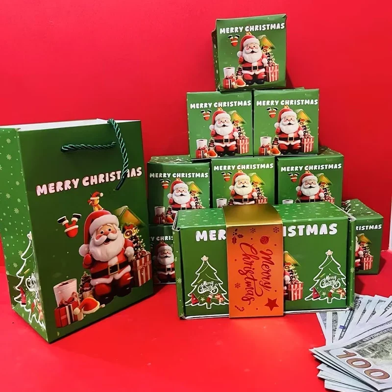 Boîte cadeau de Noël pop-up à effet explosion avec 25 petites boîtes surprises