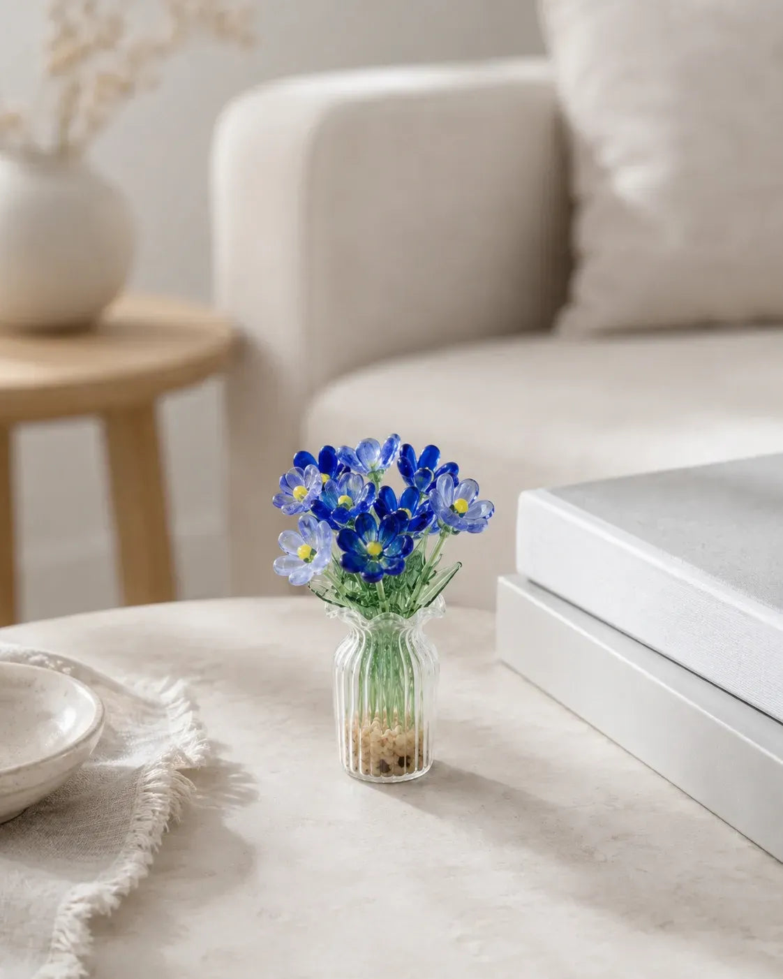 Ljuva Evighet mini-vases en verre faits main avec fleurs