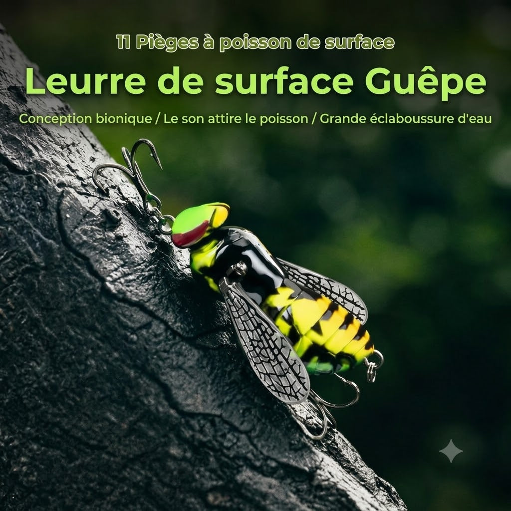 Leurre flottant en forme de guêpe