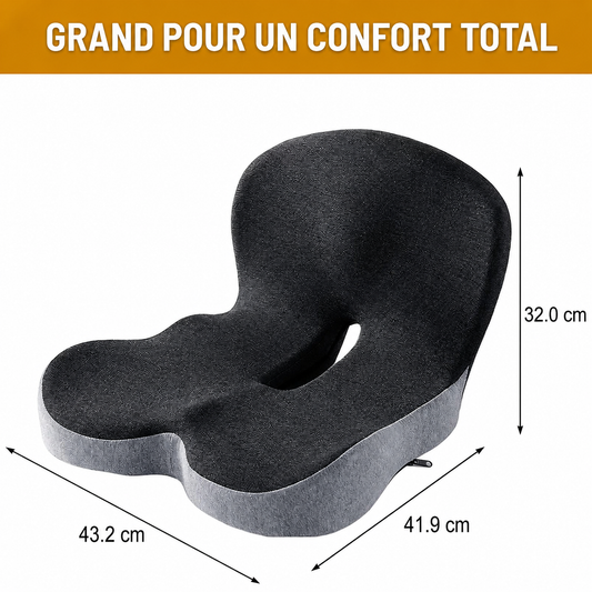 Coussin de siège antidérapant en mousse à mémoire de forme