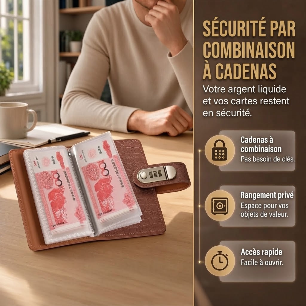 Classeur d’épargne avec serrure à code pour argent liquide