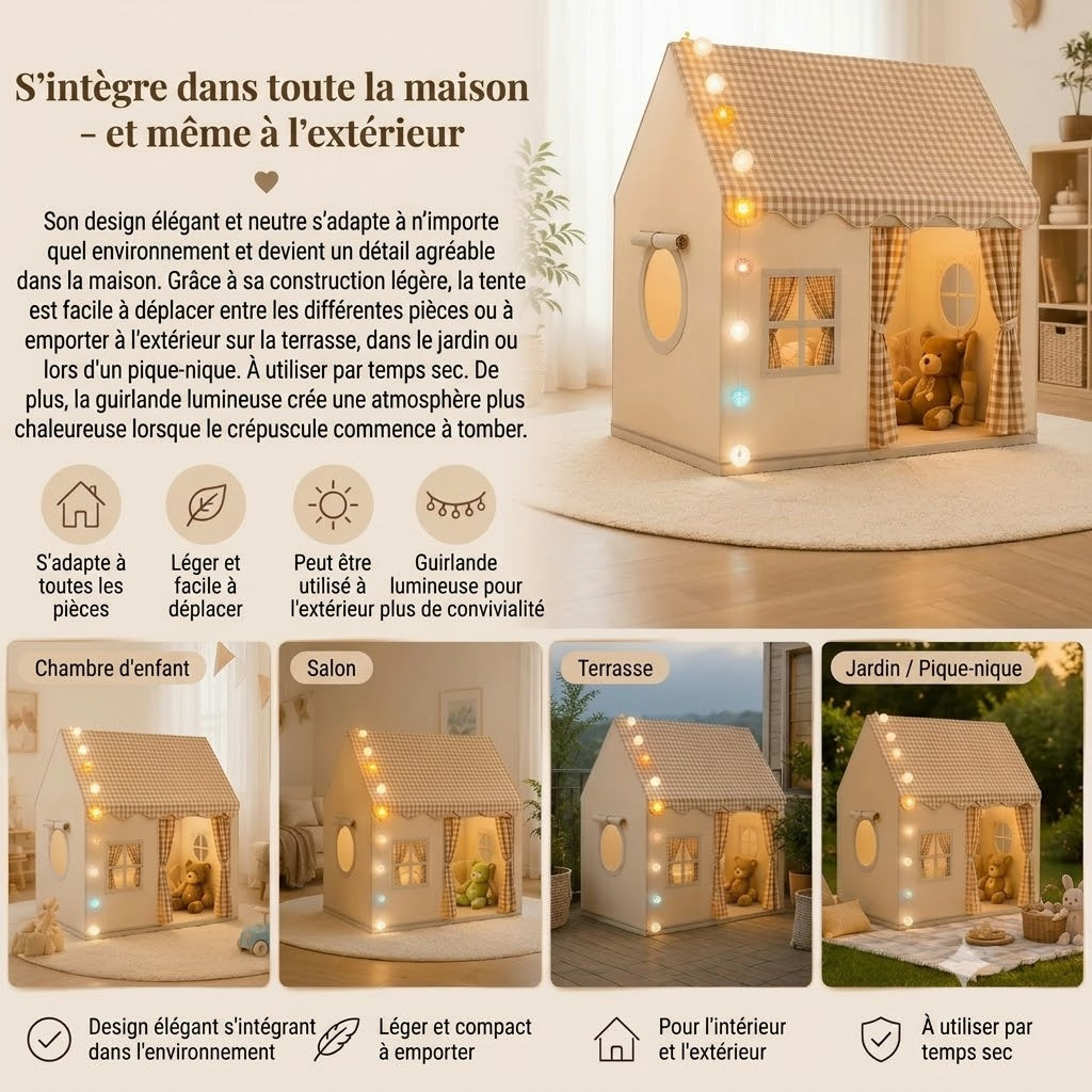CozyHouse tente de jeu pour enfants en forme de maison