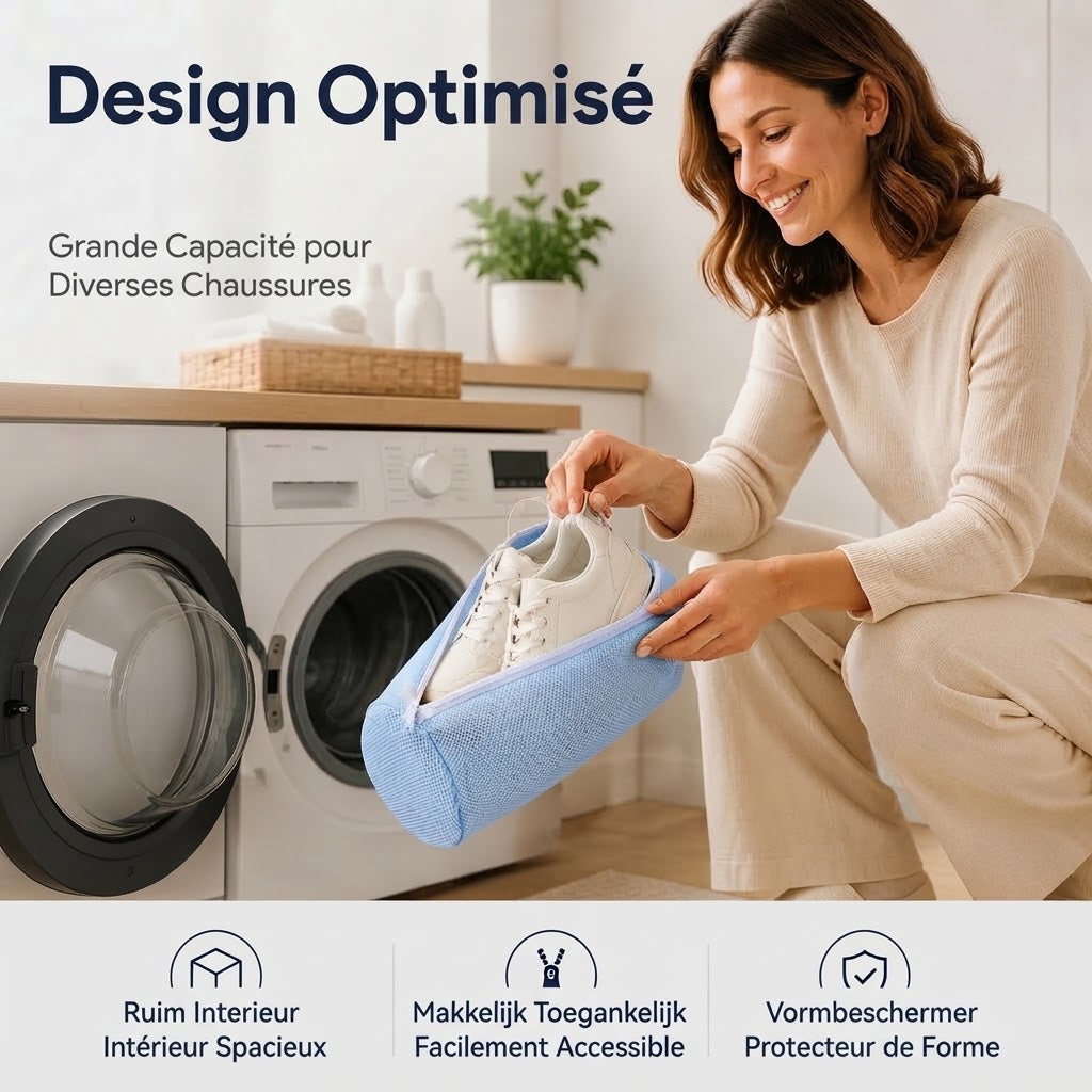Sac de lavage en maille pour chaussures en machine