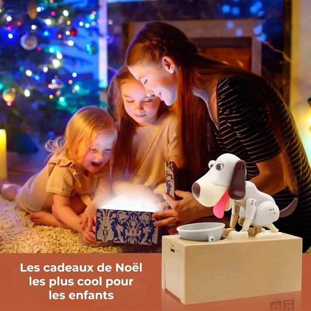 Tirelire chien robot électronique pour enfants