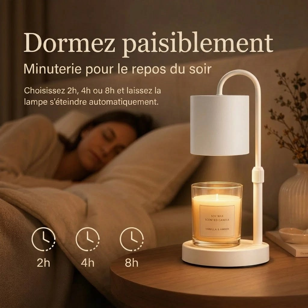 Lampe chauffe bougie sans flamme nue