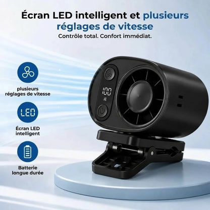 Ventilateur rechargeable pour voiture avec pince