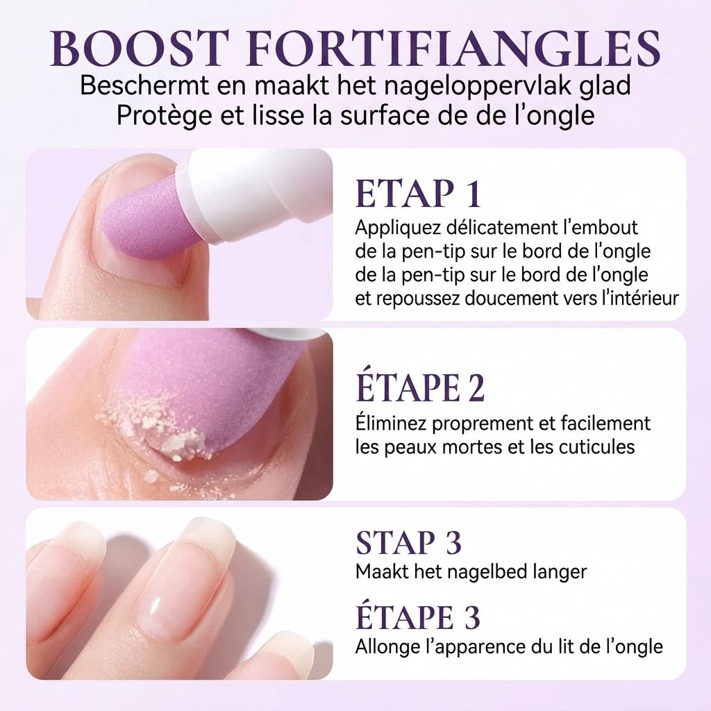 Stylo soin des cuticules 3 en 1