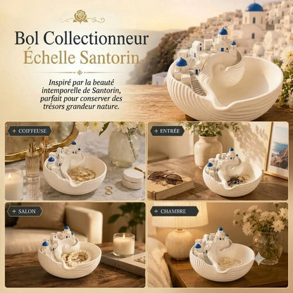 Coupelle décorative grecque bleue pour bijoux et clés