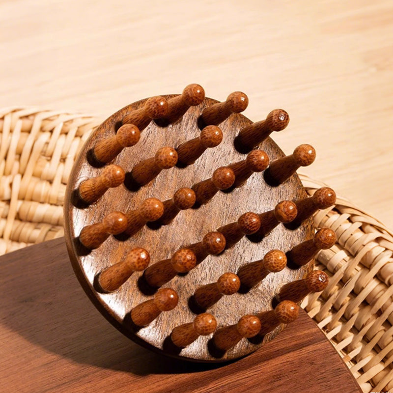 Peigne de massage en bois naturel