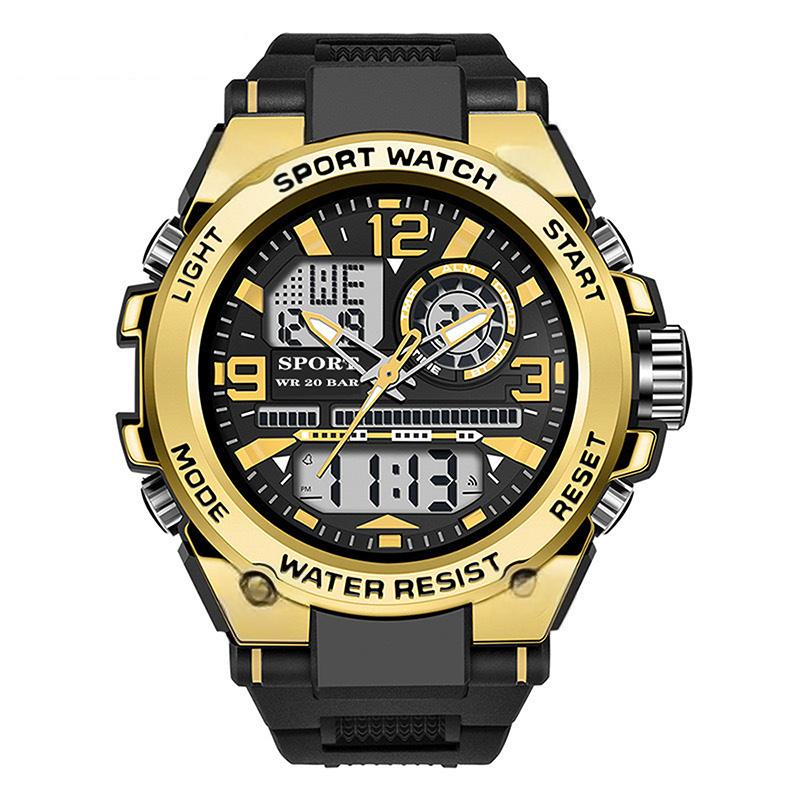 Montre de sport numérique avec éclairage nocturne (étanche)