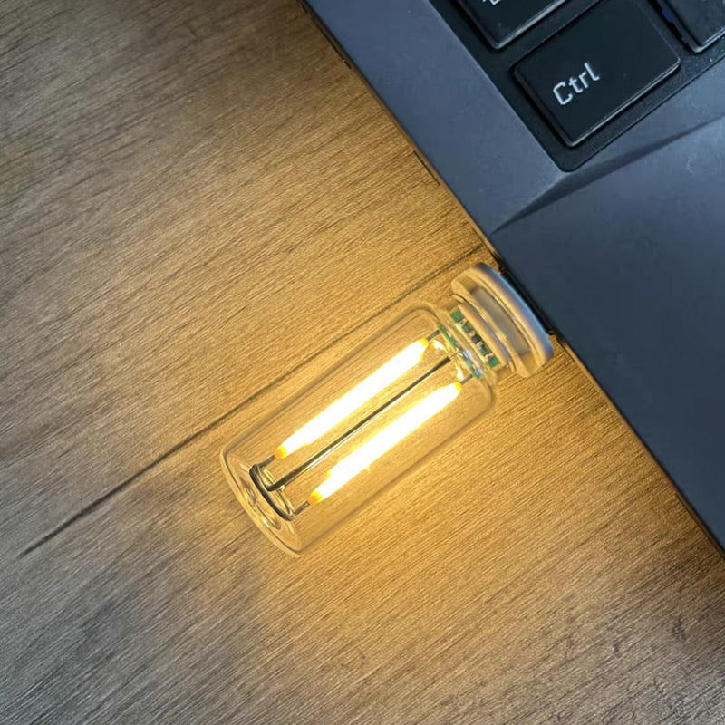 Veilleuse portable en verre à commande tactile et USB