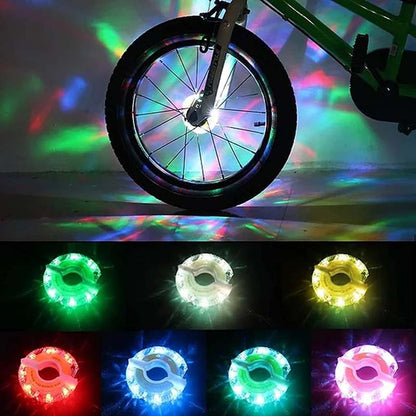 Éclairage LED des moyeux de roue pour rouler de nuit