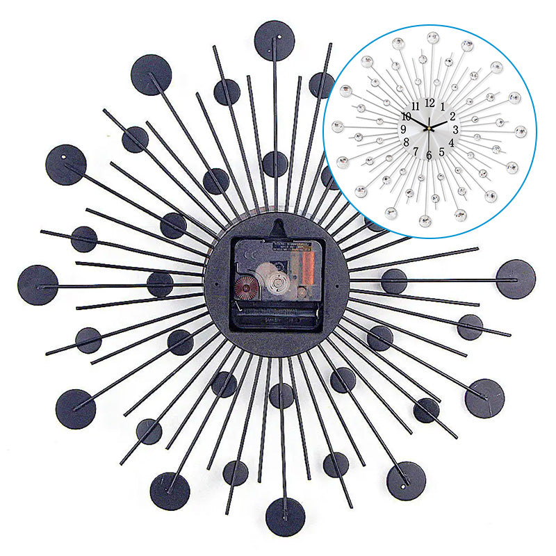 Horloge murale élégante en strass