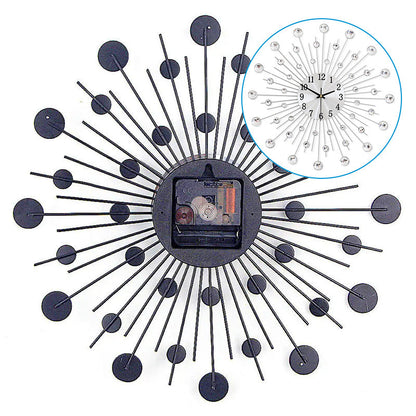 Horloge murale élégante en strass