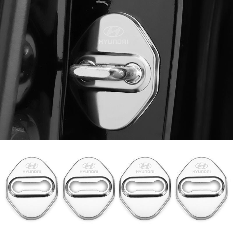 Protections métalliques pour loquets de portière de voiture (4 pièces)