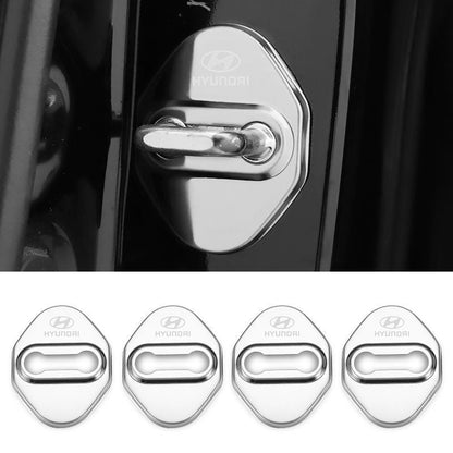 Protections métalliques pour loquets de portière de voiture (4 pièces)