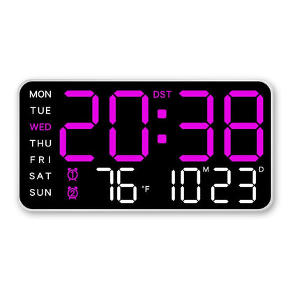 Horloge murale numérique à LED décorative multifonctionnelle