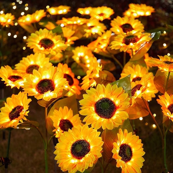 Lampes solaires étanches（3 Lampes de tournesol）