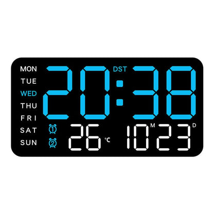 Horloge murale numérique à LED décorative multifonctionnelle
