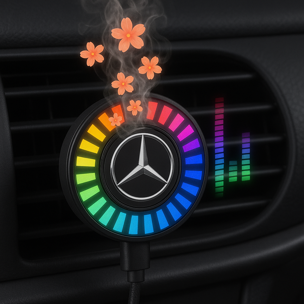 Lampe LED de voiture à rythme musical (avec diffuseur d'arômes)