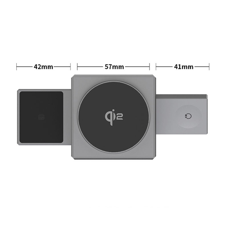 Station de charge sans fil magnétique pliable 3-en-1