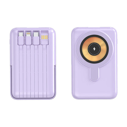 Batterie Externe Magnétique Sans Fil 10000mAh Charge Rapide Avec Support Téléphone