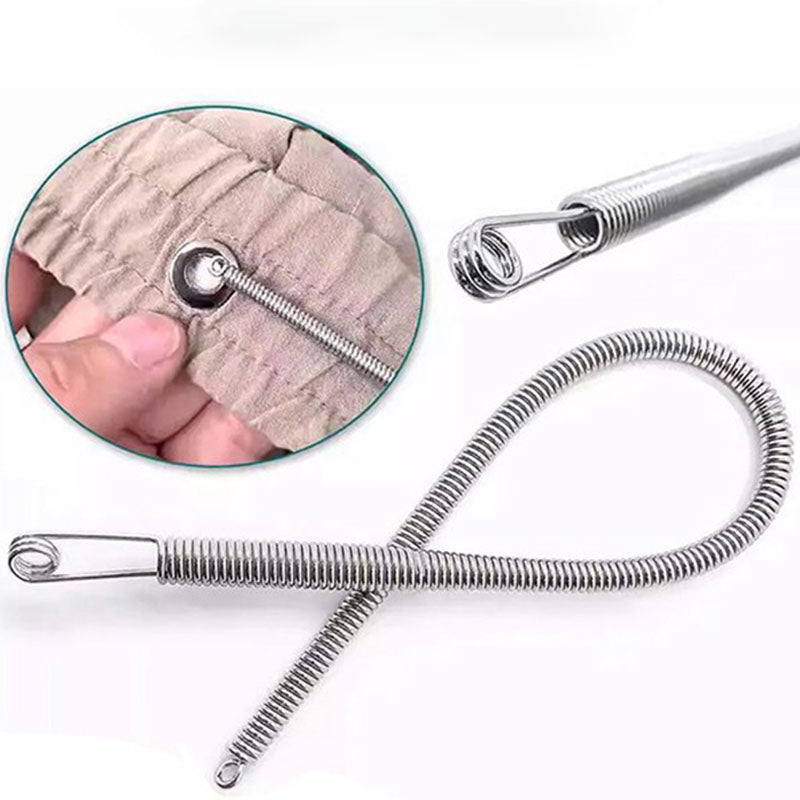 Enfile-cordon à ressort pliable multifonction