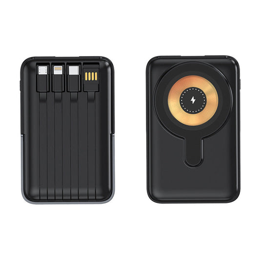Batterie Externe Magnétique Sans Fil 10000mAh Charge Rapide Avec Support Téléphone
