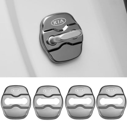 Protections métalliques pour loquets de portière de voiture (4 pièces)