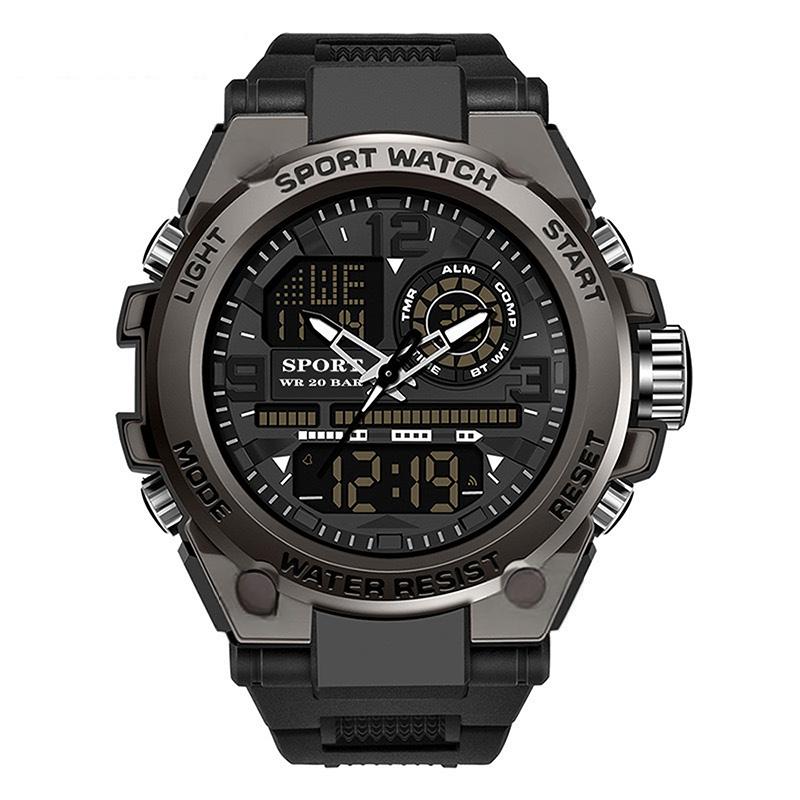 Montre de sport numérique avec éclairage nocturne (étanche)