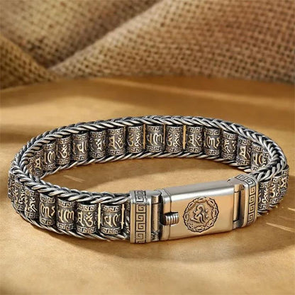 Bracelet moulin à prières tibétain – Argent sterling 925