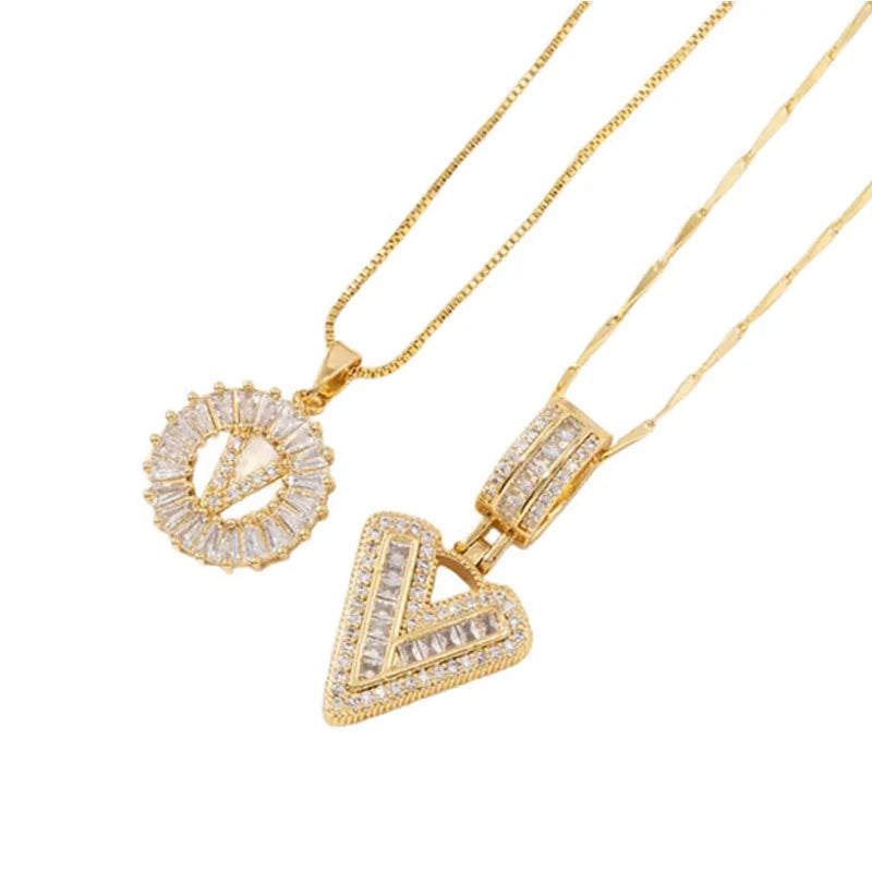 Collier pendentif alphabet doré