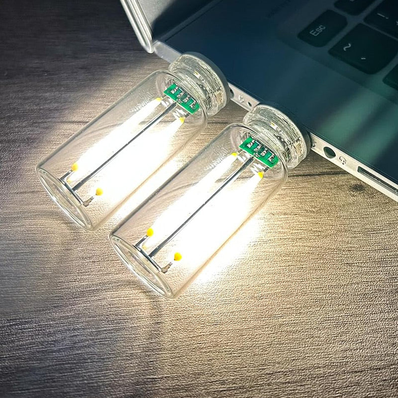 Veilleuse portable en verre à commande tactile et USB
