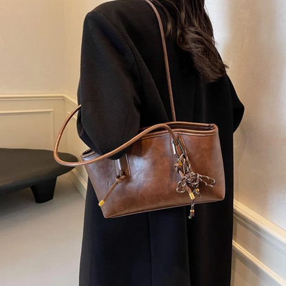 Sac à bandoulière vintage en cuir PU pour femmes