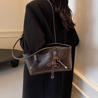 Sac à bandoulière vintage en cuir PU pour femmes