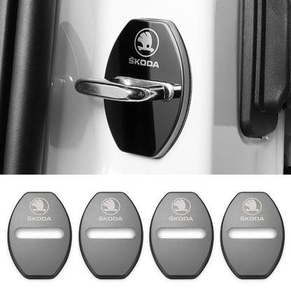 Protections métalliques pour loquets de portière de voiture (4 pièces)
