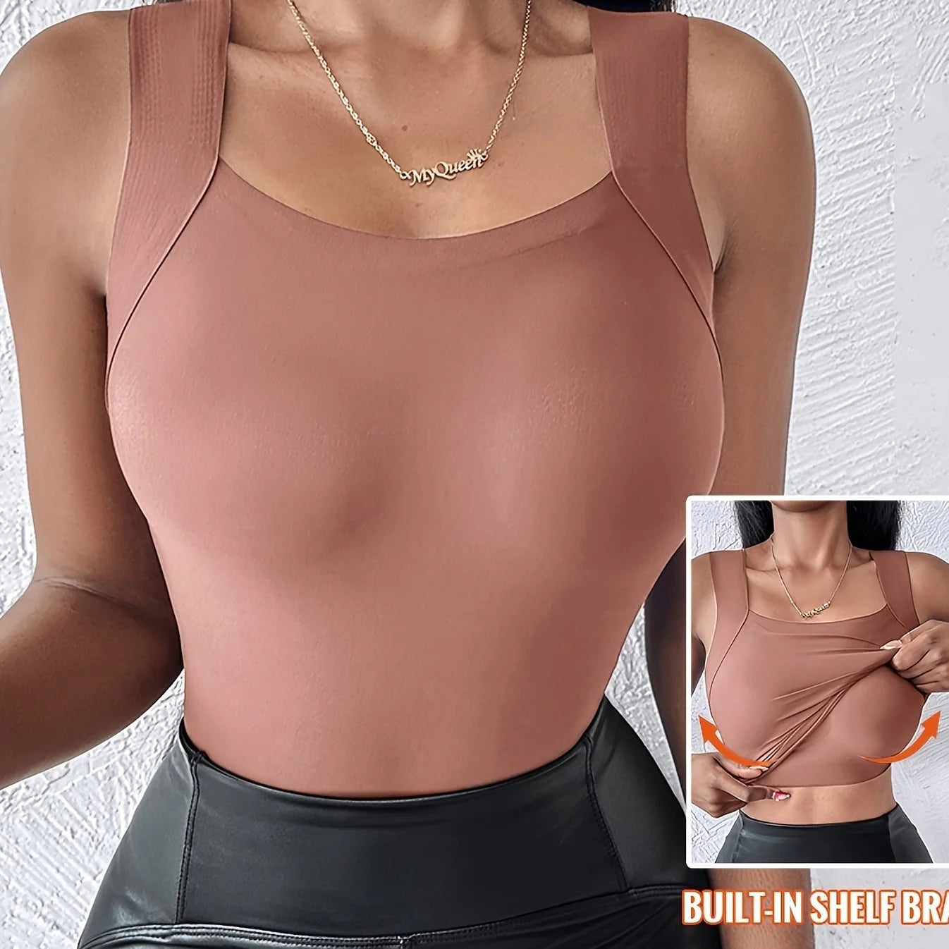 Débardeur thermique avec Ingebouwde BH (U-Neck)