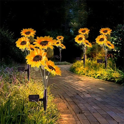 Lampes solaires étanches（3 Lampes de tournesol）