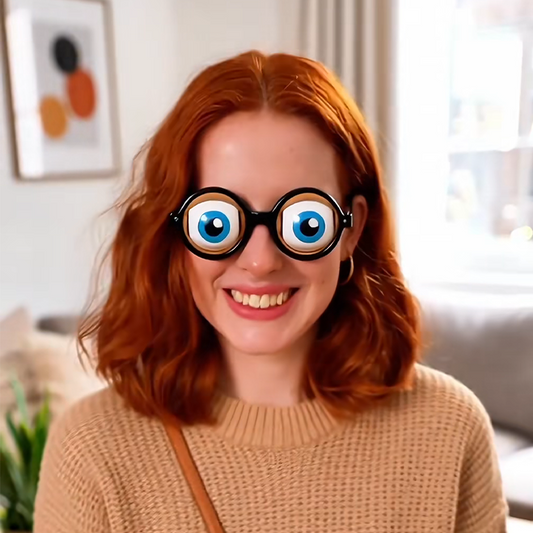 Lunettes amusantes avec mécanisme de clignement des yeux